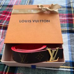 Louis Vuitton Reversible Belt With Lv Buckle. Size 30/32 Louis Vuitton Accessories, Reversible Belt, Limited Time, Buy Now, Louis Vuitton, Buckle, Women Accessories, Red, Color