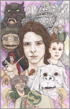 an image of a woman surrounded by monsters