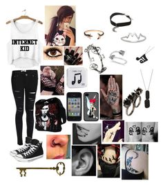 Pentagram Converse, Converse Nails, Cute Emo Outfits, Venessa Arizaga, Jeans Converse, Bride Tote, Pamela Love