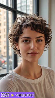 23 Chic Pixie Haircuts for Curly Hair: Embrace Your Natural Curls Short Shag Curly Haircuts, Wavy Short Hair Styles, 3a Short Curly Hair, Pixie Cut Curly Hair Round Face, Edgy Curly Haircut, Pixie Haircuts For Curly Hair, Super Short Curly Hairstyles, Short Curly Hair Pixie, Cute Short Curly Haircuts