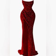 Red Mermaid Prom Dress Elegant Red Dress Glamour Evening, Formal Prom Dresses Classy, Classy Prom Dresses Red, Red Mermaid Prom Dress, Hoco 2024, Matric Dance Dresses, Hoco Ideas, Red Evening Gown, Elegant Red Dress