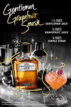 an advertisement for a gentleman's grapefruit smash