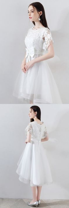 20% OFF, Cheap Homecoming Dresses Gorgeous White Big Bow Tulle Party Dress High Low with Lace #MXL86059 at GemGrace. View more special Special Occasion Dresses,Homecoming Dresses,Cheap Homecoming Dresses,Short Homecoming Dresses,White Homecoming Dresses,Cute Homecoming Dresses,Modest Homecoming Dresses now? #GemGrace To buy delicate gowns at affordable prices. Over 399 new styles added, shop now to get $10 off! White A-line Dress For Party Season, Spring A-line Dress For Confirmation, White Spring Banquet Dress, White Tulle Dress For Banquet, White Knee-length Dress For Banquet, White Short Sleeve Evening Dress For Party, White Prom Dress For Party Season, White Evening Dress For Banquet And Party Season, White Evening Dress For Banquet During Party Season