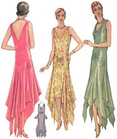 A sketch of a typical 20's dress. 1920 Fashion, Three Women, 20s Fashion, Flapper Style, 1920s Dress, Estilo Art Deco, Vestidos Vintage, 1920s Fashion, Moda Vintage