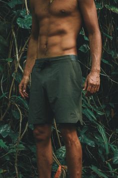 Everything Boardshort  -  Surf | Run | Train | Zen Military Green, Swim Trunk