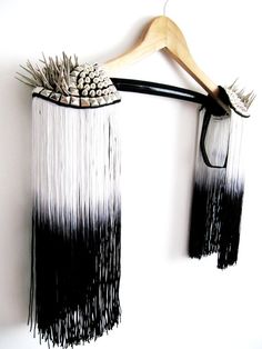 Chicago Epaulettes,Black White Tassel Epaulets,Spiked Epaulets,Festival Tassel Epaulettes,Show Acce Christmas Classics, Burning Man Fashion, Look Festival, Shorts Skirt, Jeans Shoes, Patterns Design, Deco Boheme, White Tassel, Shoes Photo