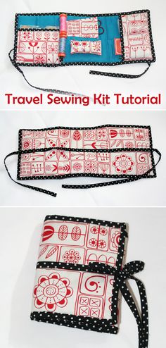 the travel sewing kit is ready to be sewn and stitched into an apron