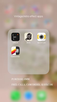 an iphone screen showing the icons for different app styles and colors, including camera buttons