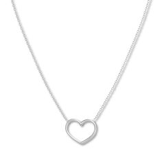 This lovely necklace for her features a heart styled in 14K white gold. The necklace adjusts from 16 to 18 inches, and the cable chain secures with a lobster clasp. Minimalist Heart Necklace With Cable Chain, Minimalist White Gold Heart Necklace With Adjustable Chain, Sterling Silver Heart Necklace With Cable Chain, White Gold Open Heart Necklace With Adjustable Chain, Minimalist White Gold Open Heart Necklace, Everyday White Gold Open Heart Necklace, White Gold Open Heart Necklace, White Gold Heart Necklace, Jewelry Advice