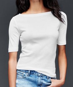 Tested & Approved: The Best White Tees That Aren’t See-Through At All #refinery29 http://www.refinery29.com/best-non-see-through-white-shirt White Dress Shirts, White Dress Shirt Women, Elegant Outfit Classy, White Dress Shirt, White Shirts Women, Gap Women, White Shirt Dress, Elbow Sleeve, White Shirts