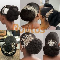 Natural Hair Ponytail, Natural Hair Bun Styles, Beautiful Bridal Hair