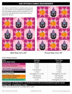 the instructions for how to make an origami cat quilt