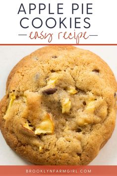 an apple pie cookie with the title above it