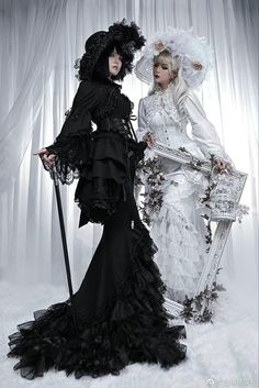 High Gothic Fashion, 1950s Gothic Fashion, Gothic Aristocrat Fashion, Traditional Gothic Fashion, Faerie Goth Fashion, Haute Goth Fashion, Victorian Female Fashion, Modern Baroque Fashion, Gothic Era Fashion