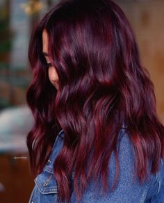 Dark Maroon Hair, Burgundy Hair With Highlights, Deep Burgundy Hair, Red Burgundy Hair Color, Burgundy Red Hair