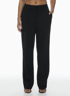 THE EFFORTLESS PANT™ CURVE-FIT Effortless Pant, Crepe Trousers, Japanese Crepes, Knife Pleats, High Rise Pants, Everyday Luxuries, Curves Workout, Crepe Fabric, High Leg