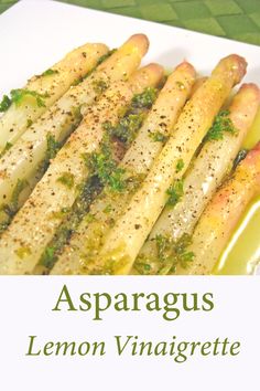 Asparagus with Lemon & Parsley Vinaigrette