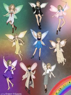 an image of many different types of fairy characters