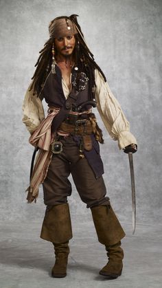 Jack Sparrow Inspired Outfit, Jack Sparrow Cosplay, Jack Sparrow Wallpaper, Jack Sparrow Costume, جوني ديب, Kaptan Jack Sparrow, Pirate Outfit, Pirate Art, The Pirates