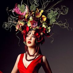 Fantasy Headdress, Floral Goddess, Flower Headpiece, Floral Headpiece, Flower Hats, Floral Fashion, Floral Bridal