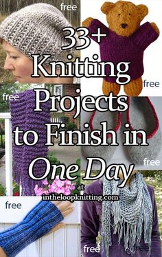 knitting projects to finish in one day