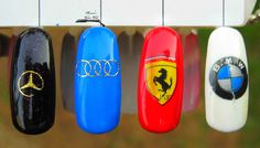 Audi Nails Design, Cars Nail Art, Ferrari Nail Art, Audi Nails