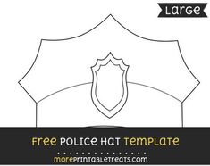 a police hat with the text free police hat template