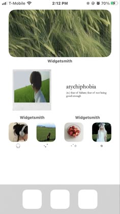 an iphone screen showing the website page for wildflowers, which includes photos and text