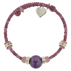 Strands of tiny Murano Glass beads accented with bright crystals create elegant feminine design and make this Venetian bracelet an instant hit. The beautiful silver-leaf-infused central bead in warm shades of amethyst is the focal point of this Murano Glass bracelet, giving it the luxurious feel. This fine bracelet is crafted according to the ancient traditions of Murano Glass craft by Murano-based artisans who learned the glass-blowing techniques from early age working next to their fathers and Murano Glass Necklaces, Murano Glass Jewelry, Elegant Feminine, Murano Glass Beads, Glass Bracelet, Venice Italy, Artistic Jewelry, Glass Necklace, Silver Leaf