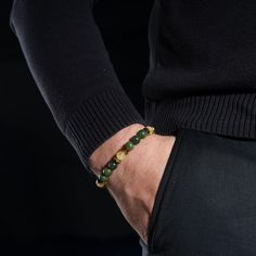 Elevate your style with our Certified Genuine Jade and Citrine Bracelet, a meaningful and stylish Christmas gift crafted for the modern man. This is not just a bracelet; It is a symbol of positive energy and workmanship. The combination of certified Real Jade and sparkling Citrine in this Natural Stone Bracelet offers a unique blend of calming and energizing properties, making it the perfect accessory for everyday wear or special occasions. 💎All stones are unique and may differ slightly from those shown in the pictures.No bracelets are the same so the one you order will be unique.  ◖PRODUCT FEATURES ◗ →All our items are made to order, all the bracelets are custom-made. →Gemstones :    Model 1:Jade, Hematite, Onyx, Agate(6mm width=   Model 2:Jade, Hematite, Citrine(8mm width)   Model 3:Jad Mens Handmade Jewelry, Crystal Christmas, Citrine Bracelet, Handmade Jewelry Bracelets, Gift Bracelet, Bracelet Mens, Women Bracelet, Crystal Beads Bracelet, Natural Stone Bracelets