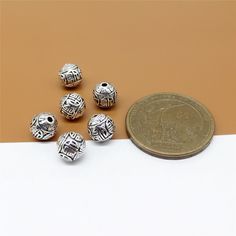 The price is for 5 pieces. The US coin with 26mm diameter in the picture is only for the size comparison, not for sale. ---Metal Material: 925 sterling silver ---Size: diameter 8mm, ring hole 1.5mm ---Package: in a bubble emailer For more beads, please find here: https://www.etsy.com/shop/SterlingSilverBox?section_id=17315758&ref=shopsection_leftnav_4 We offer free standard shipping for orders more than $50. In addition, we provide 10% off for orders over $250. You don't need to apply any co Silver Spacer Beads Round Shape, Silver Round Beads For Gift, Good Fortune, 925 Silver, Bubbles, Beaded Necklace, How To Apply, Beaded Bracelets, 925 Sterling Silver