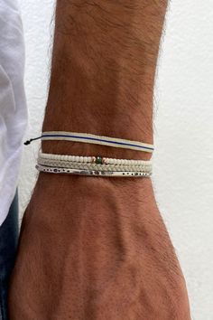 Mens Bracelet Diy, Mediterranean Jewelry, Cool Mens Bracelets, Mens Bracelet Fashion, Mens Jewerly, Cotton Bracelet, Diy For Men, Mens Beaded Bracelets, Mens Jewelry Bracelet