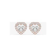 These stunning 14K gold halo heart stud earrings are the perfect gift for any occasion. The heart-shaped lab-grown diamond is surrounded by a halo of smaller diamonds, giving them a timeless and elegant look. The push-back closure ensures a secure fit on the earlobe, while the excellent cut grade and VS1 clarity grade ensure that the diamonds sparkle brilliantly in any light. These earrings are handmade with a total carat weight of 1.00 and come with a certification from Gemyor. Add a touch of love to your jewelry collection with these classic Gemyor Earrings. EARRING INFORMATION Item No.: ECC125LG Metal Type:14K Metal Color: Rose/White/Yellow Approximate Total Carat Weight: 1.00 LENGTH: 8.21 mm WIDTH: 8.21 mm Style: Halo Stud MAIN STONE INFORMATION Type: Lab Grown Diamond Shape: Heart App Rose Gold Heart Cut Earrings With Diamond Accents, Rose Gold Diamond Heart Cut Earrings, Rose Gold Heart Cut Diamond Earrings, Rose Gold Heart Earrings With Diamond Accents, Heart-shaped Halo Earrings In Fine Jewelry Style, Rose Gold Cubic Zirconia Heart Cut Earrings, Elegant Heart-shaped Earrings With Halo Design, Fine Jewelry Heart Cut Halo Earrings, Fine Jewelry Heart-shaped Earrings With Halo Design