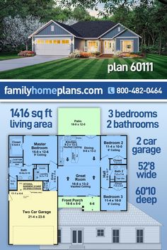 the floor plan for this house is very large and has two car garages on each side