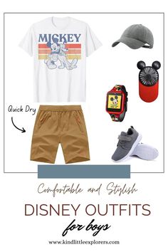 Outfit Ideas For Boys, Disney World With Kids, Disney Parks Outfits, Disney Family Outfits, Practical Outfits, Disney Outfit Ideas, Amusement Park Outfit, Disney Trip Outfits, Outfits For Boys