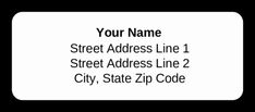 a white business card with the words street address line