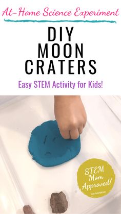 Moon Activities for Preschoolers - Team Cartwright Fun Preschool Activities, Moon Craters, Toddler Stem, Kindergarten Science Activities, Moon Activities, Diy Moon, Fun Learning Activities