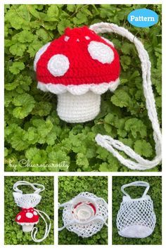 crochet pattern for a mushroom purse