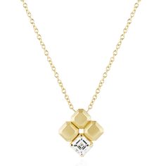 Carelle Jewelry - Pixels Pendant , $2,875 (http://www.carelle.com/pixels-pendant/) Gold And Diamond Pendant, Ring Sketch, Birthstone Necklace Mothers, Jewelry Knowledge, Diamond Pendants Designs, Jewelry Design Drawing, Pearl Jewels, Diamond Pendant Sets, Asscher Cut Diamond