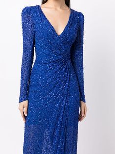 Gown Blue, Classy Gowns, Sequin Embellishment, City Dress, Sequin Gown, Jenny Packham, Clothes Women, Royal Fashion, Blouse Dress