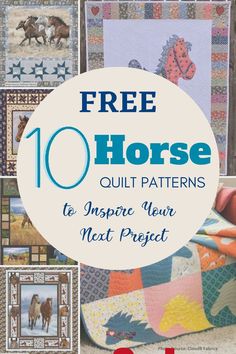 Gallop into Quilting Fun: Free Horse Quilt Patterns to Inspire Horse Quilts, Wildlife Quilts, Quilt Crafts, Western Quilts, Quilting Math, Moon Quilt, Quilted Projects, Panel Ideas