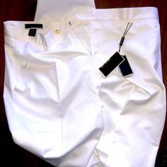 Michael Kors Men Dress Pants Size 38 Made In Italy Brand New With Tags Color White Semi-formal White Bottoms For Spring, White Semi-formal Bottoms For Spring, White Semi-formal Spring Bottoms, White Semi-formal Spring Pants, Semi-formal Tailored White Pants, White Formal Dress Pants With Belt Loops, Tailored White Bottoms For Semi-formal Occasions, White Dress Pants With Belt Loops For Formal Occasions, White Semi-formal Straight Pants