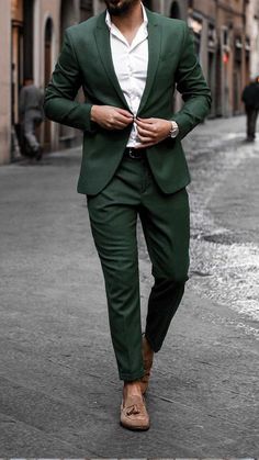 Menista Suit Premium Two Piece Green Mens Suit for Wedding, Engagement, Prom, Groom Wear and Groomsmen Suits - Etsy Bottle Green Suit Men, Proportion Design, Suit For Prom, Wedding Suits Groomsmen, Jodhpuri Suit, Formal Clothes