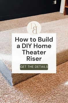 how to build a diy home theater riser get the details for this project