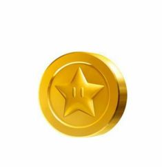 a gold button with a star on it