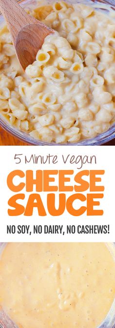 three different types of macaroni and cheese sauce