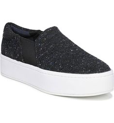 Warren Slip-On Sneaker, Main, color, NAVY TWEED Slip-on Synthetic Platform Sneakers With Round Toe, Modern Textile Platform Sneakers With Round Toe, Comfortable Slip-on Platform Sneakers, Trendy Cushioned Slip-on Platform Sneakers, Trendy Slip-on Platform Sneakers With Cushioned Footbed, Comfortable Black Platform Sneakers With Textured Sole, Sporty Platform Slip-on Sneakers, Slip-on Synthetic Platform Sneakers, Trendy Synthetic Slip-on Sneakers With Speckled Midsole