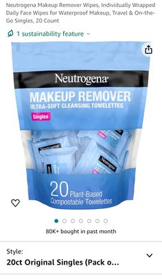 Amazon deal!! #amazondeals #amazon #makeup #wipes #musthaves Amazon Makeup, Neutrogena Makeup Remover, Makeup Remover Wipes, Makeup Wipes, Waterproof Makeup, Amazon Deals, Makeup Remover, Makeup