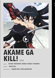 the poster for akame ga kill