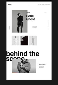 an image of a magazine cover with the words behind the scene in black and white